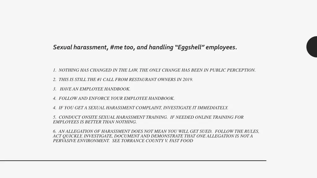 sexual harassment me too and handling eggshell
