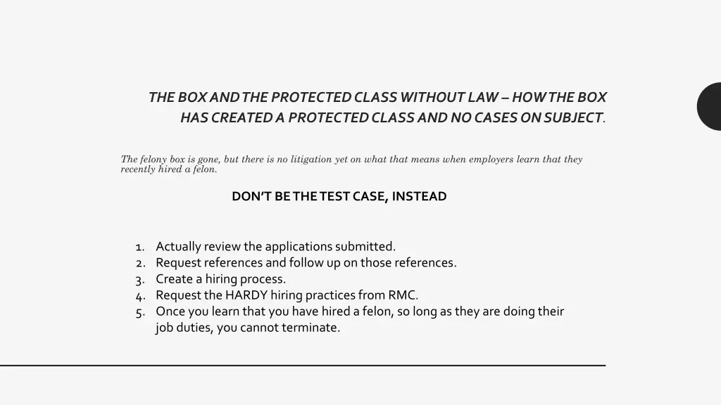 the box and the protected class without