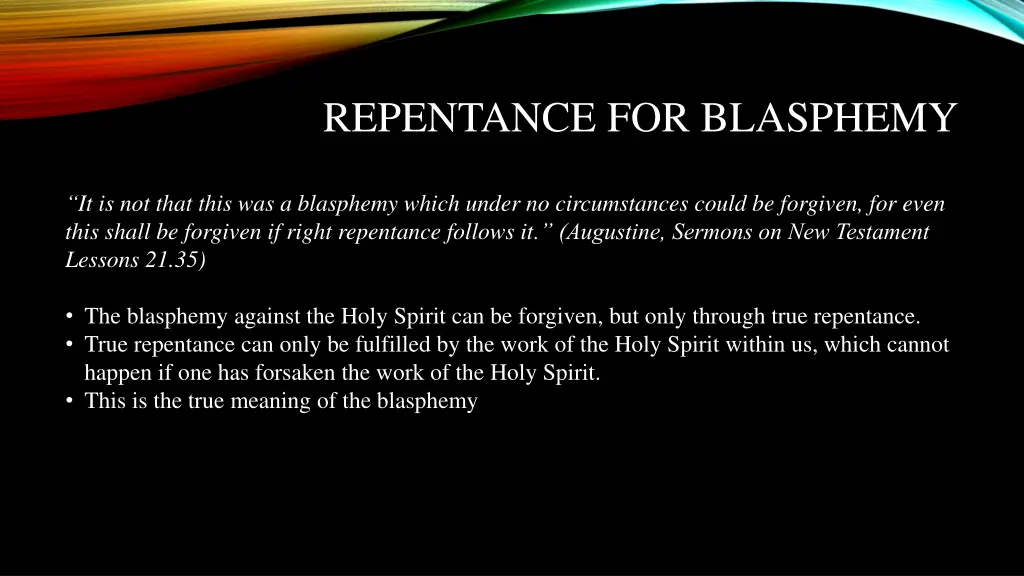 repentance for blasphemy