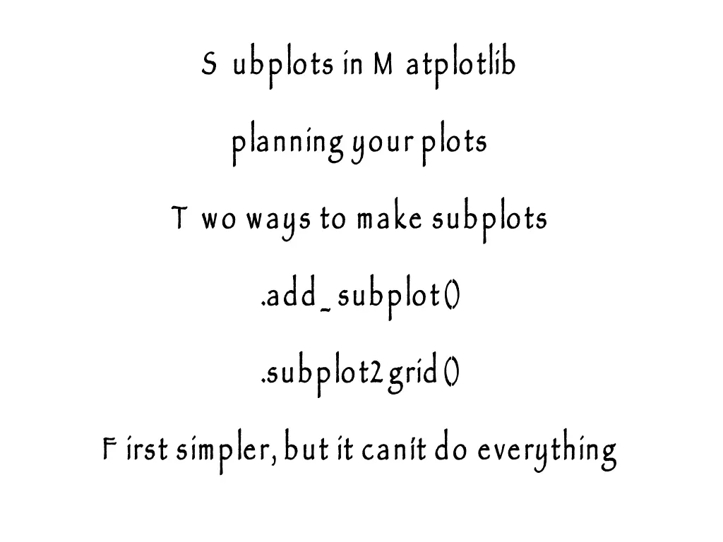 s ubplots in m atplotlib