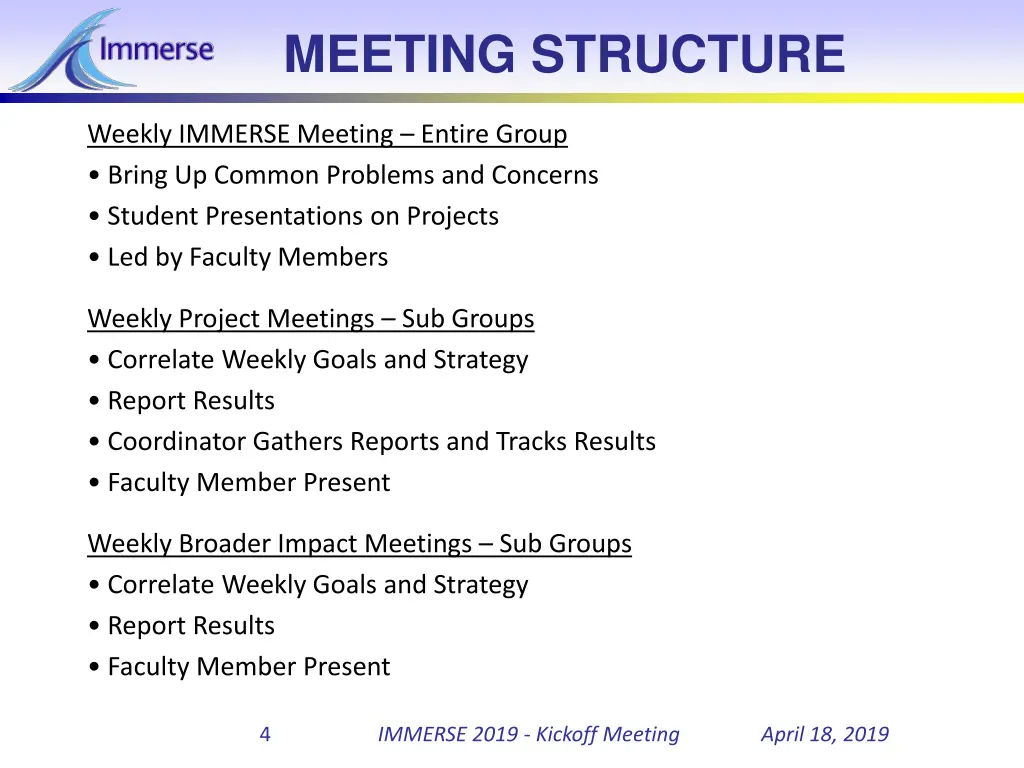 meeting structure