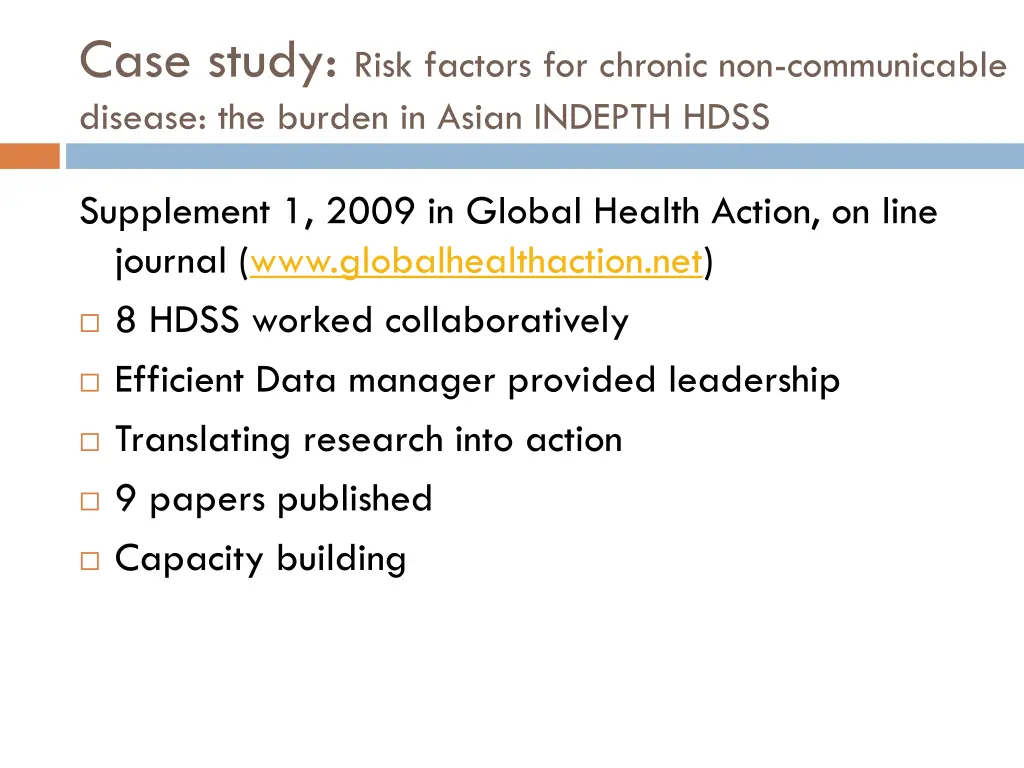 case study risk factors for chronic