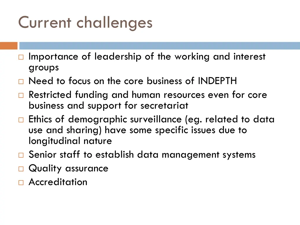 current challenges