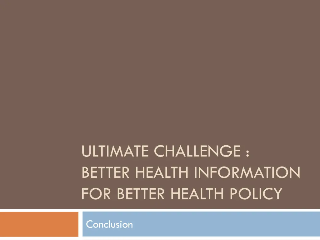 ultimate challenge better health information