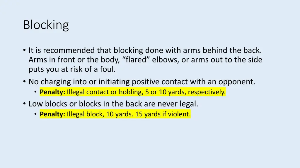 blocking