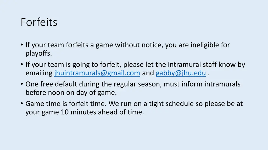 forfeits