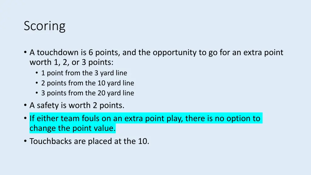scoring