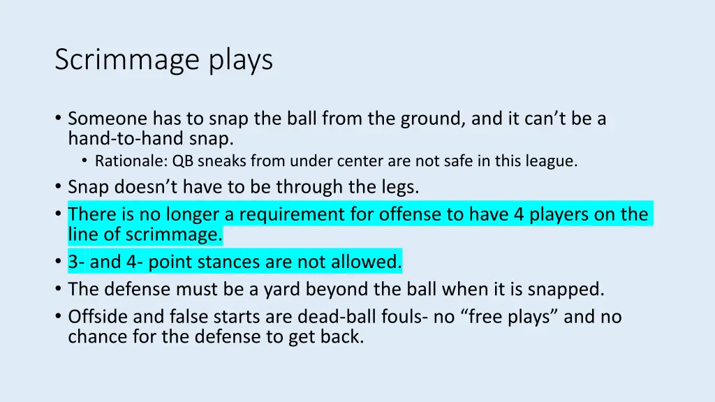 scrimmage plays