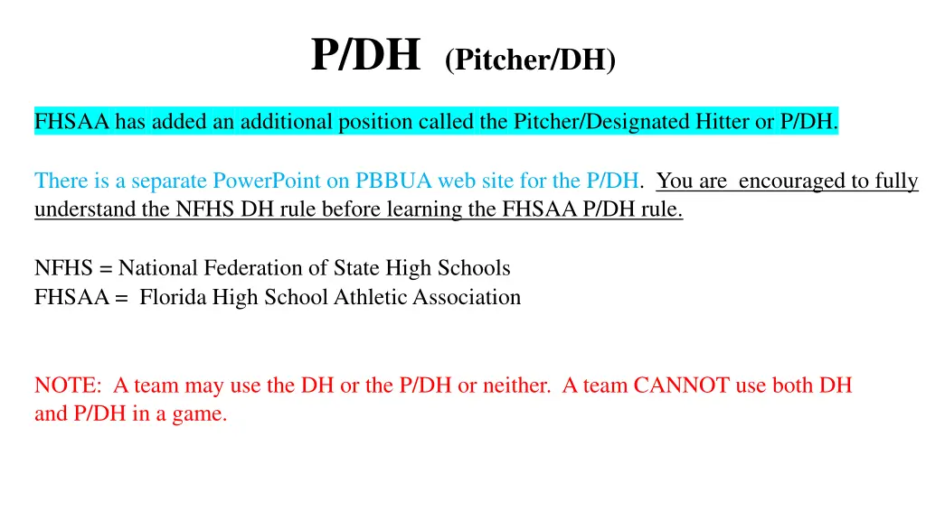 p dh pitcher dh