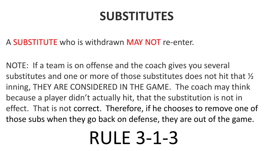 substitutes