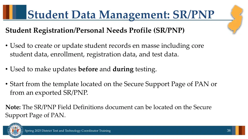 student data management sr pnp