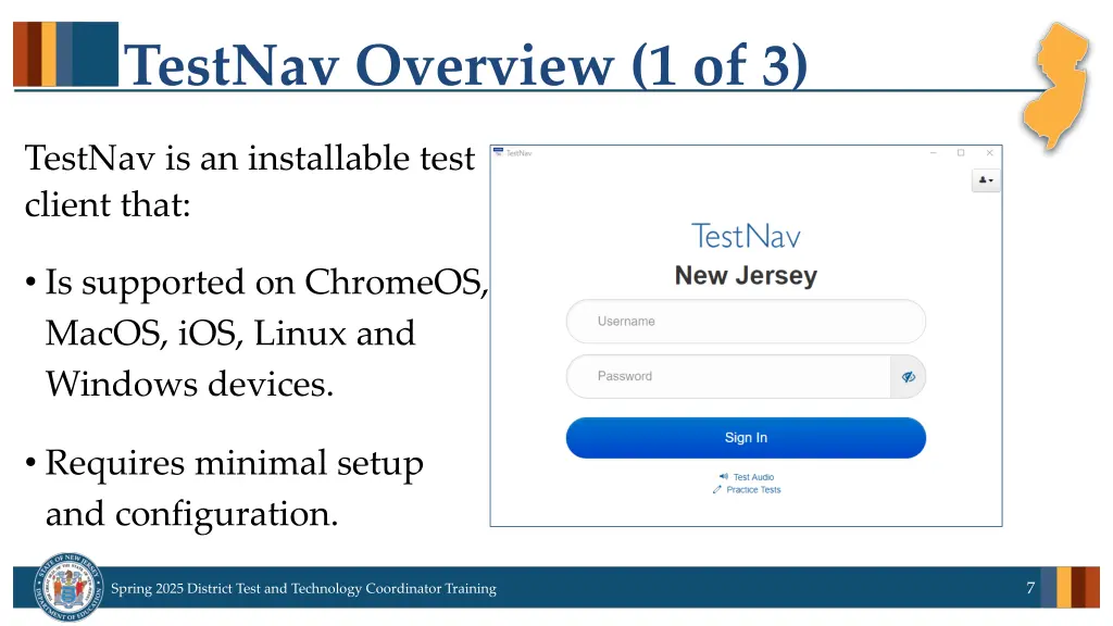 testnav overview 1 of 3