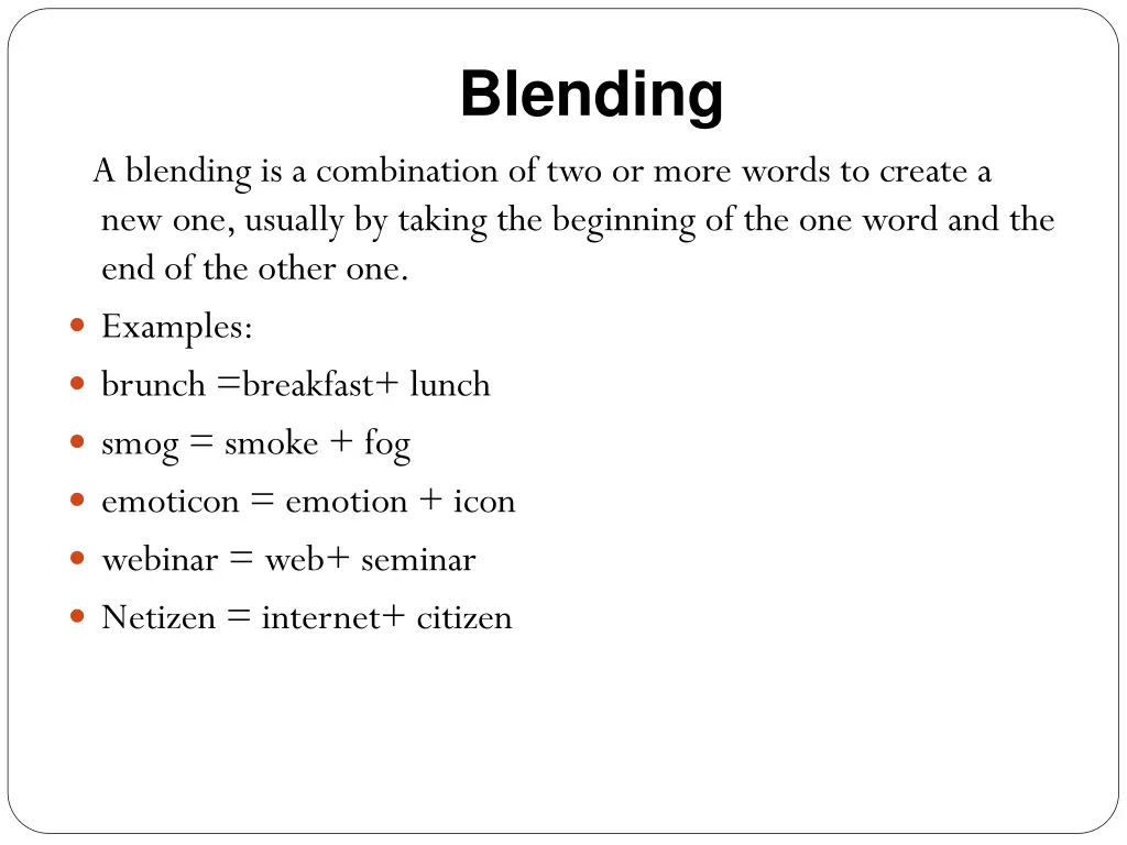 blending