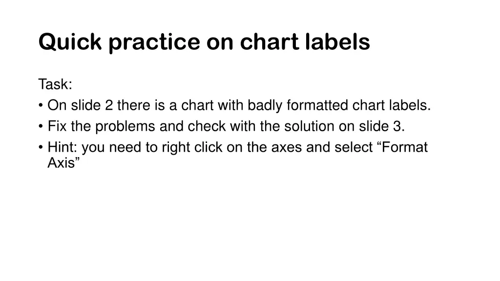 quick practice on chart labels