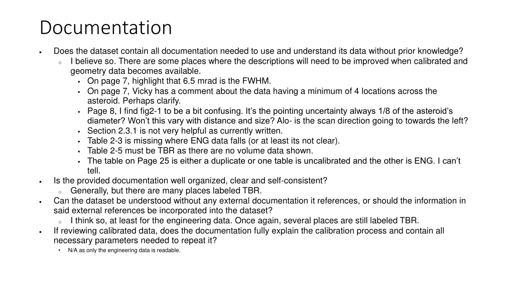 documentation