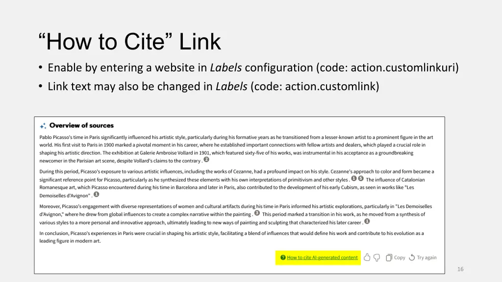 how to cite link enable by entering a website