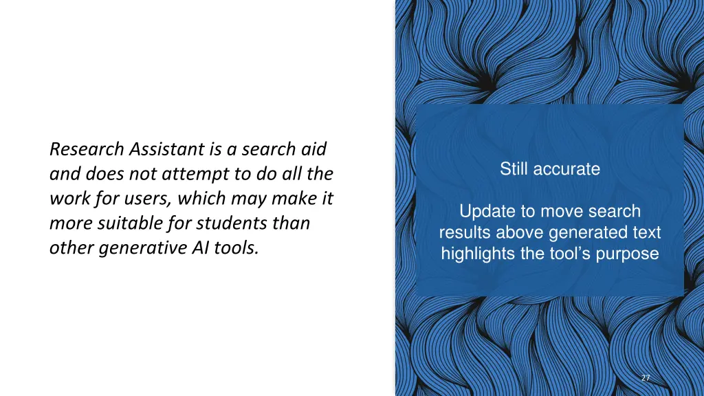research assistant is a search aid and does