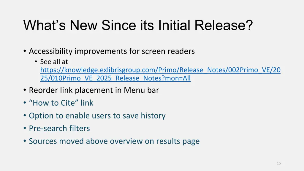 what s new since its initial release