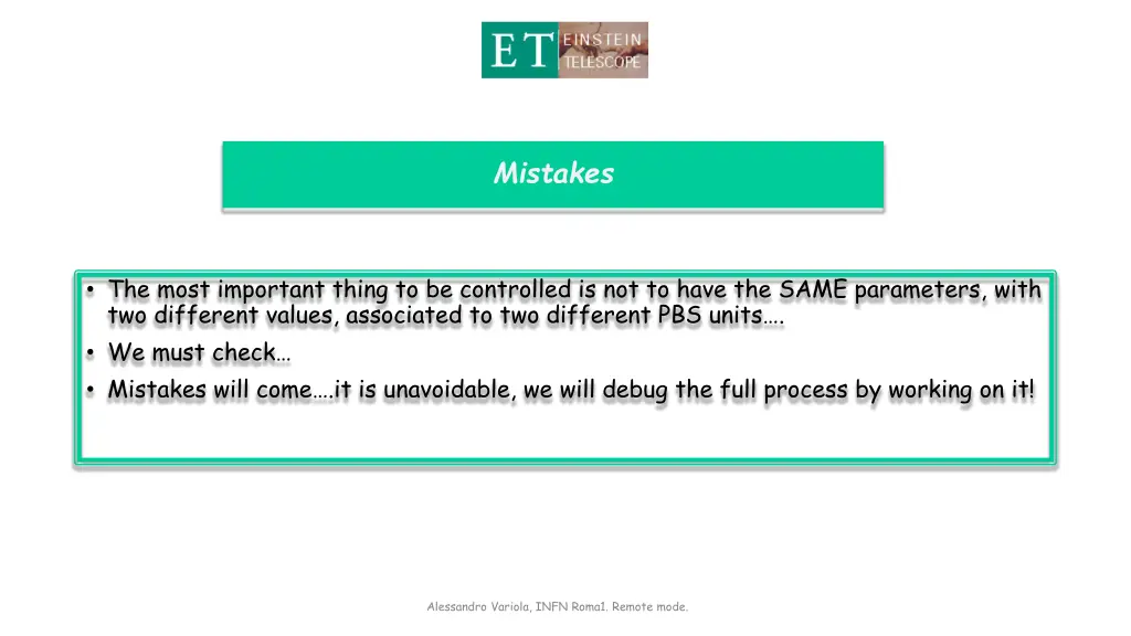 mistakes
