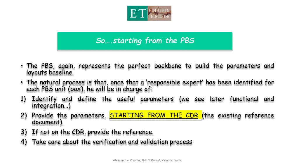 so starting from the pbs
