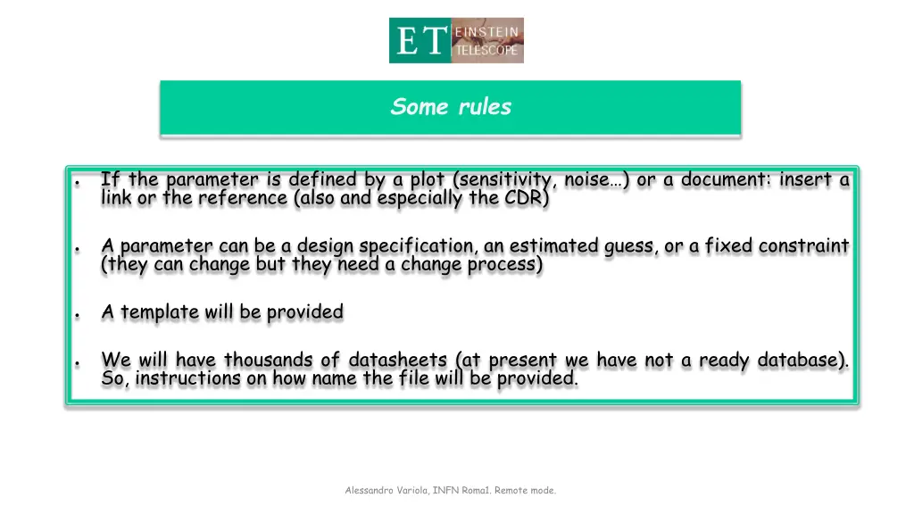 some rules