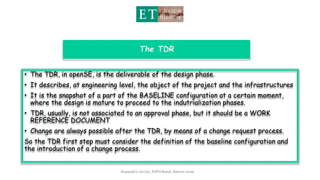 the tdr