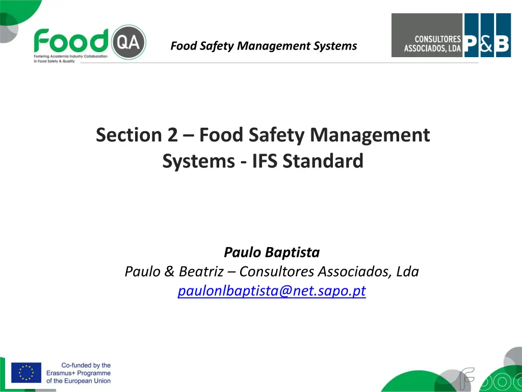 food safety management systems