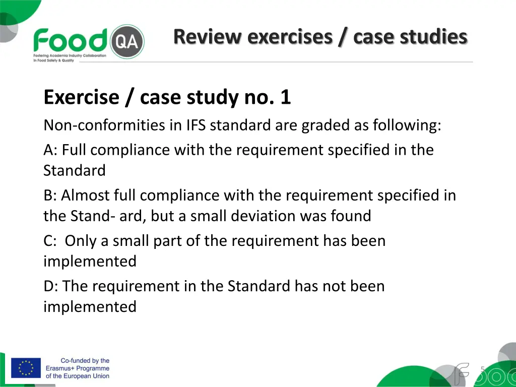 review exercises case studies