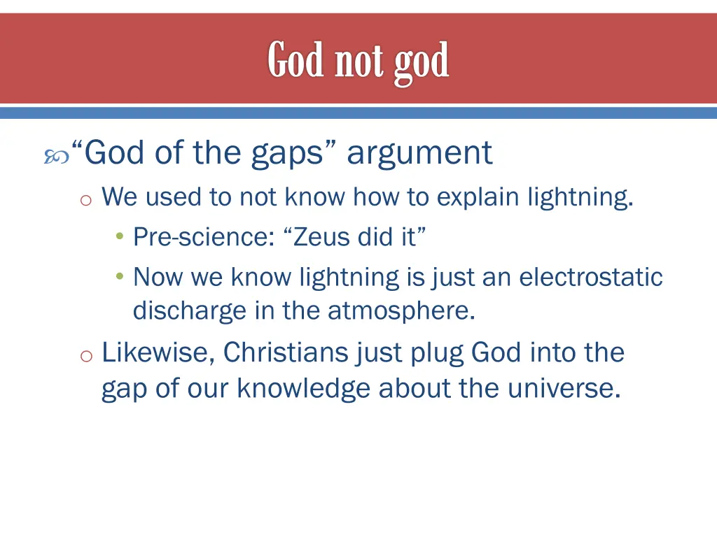 god not god