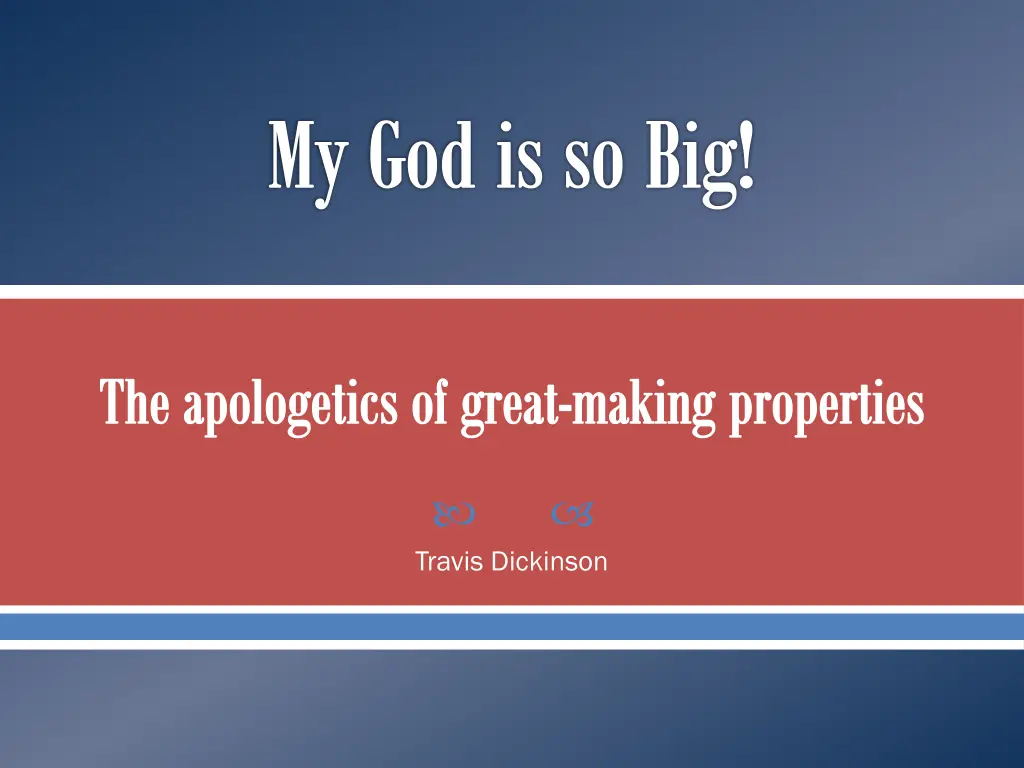 my god is so big
