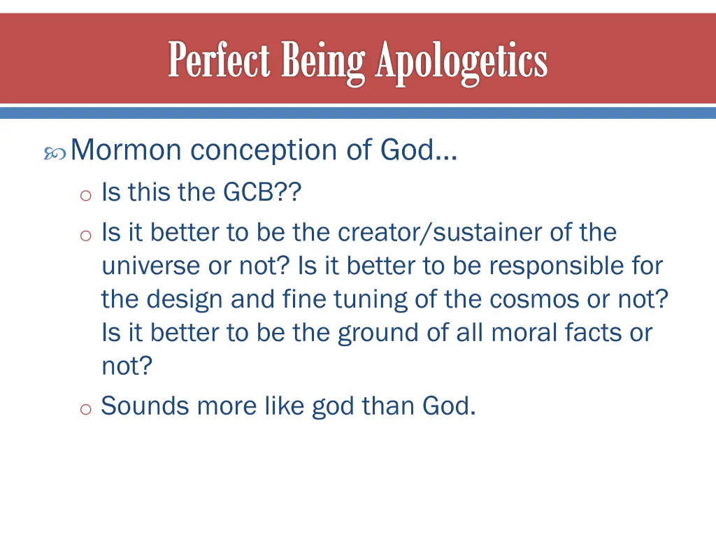 perfect being apologetics 2