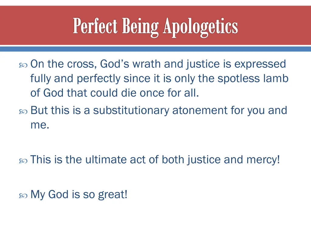 perfect being apologetics 5