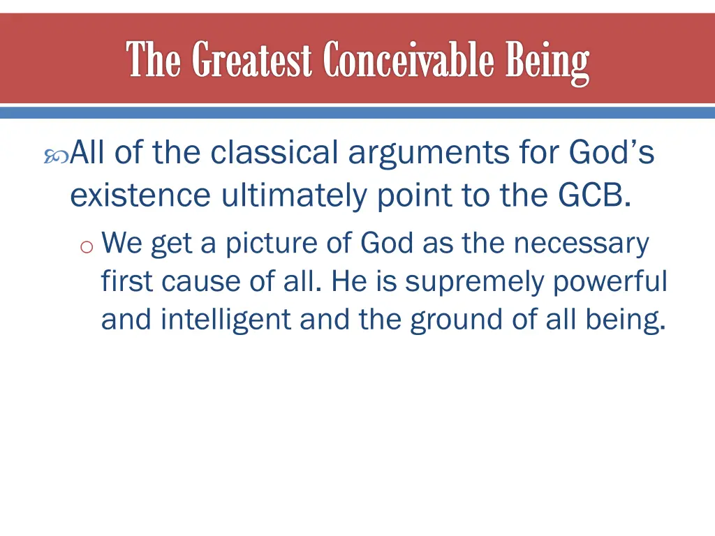 the greatest conceivable being 2
