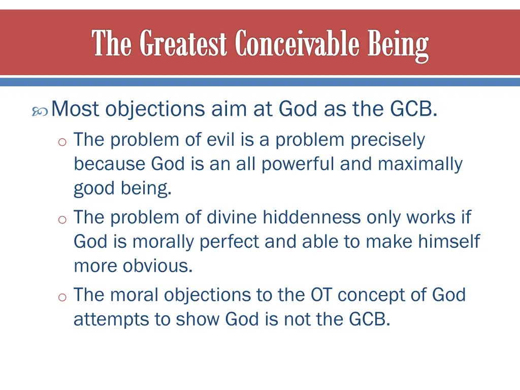 the greatest conceivable being 3