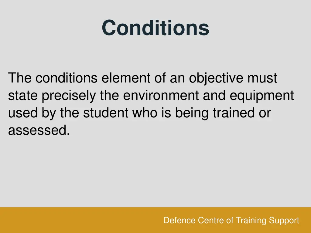 conditions