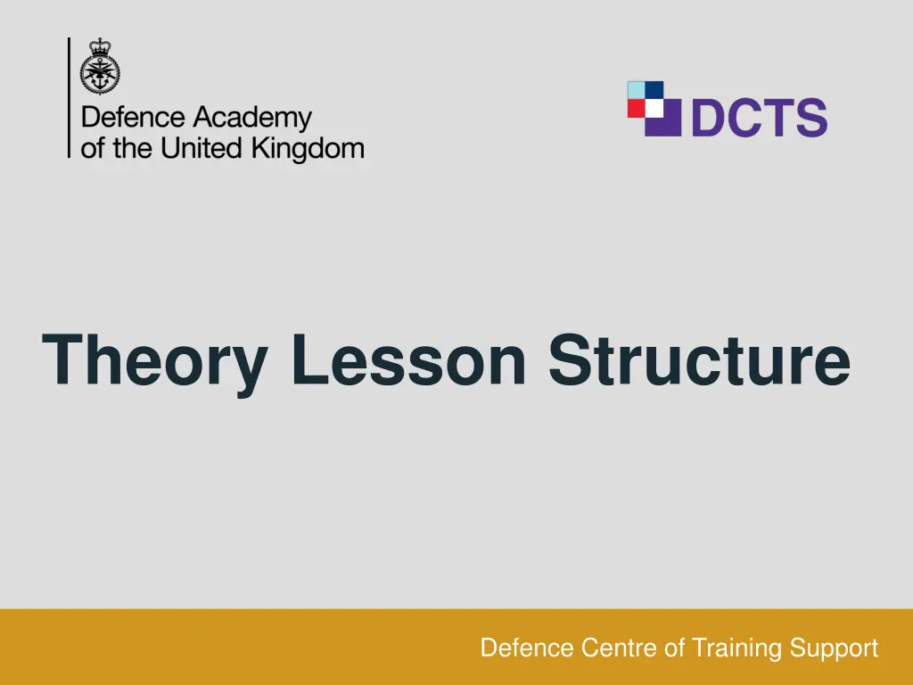 theory lesson structure