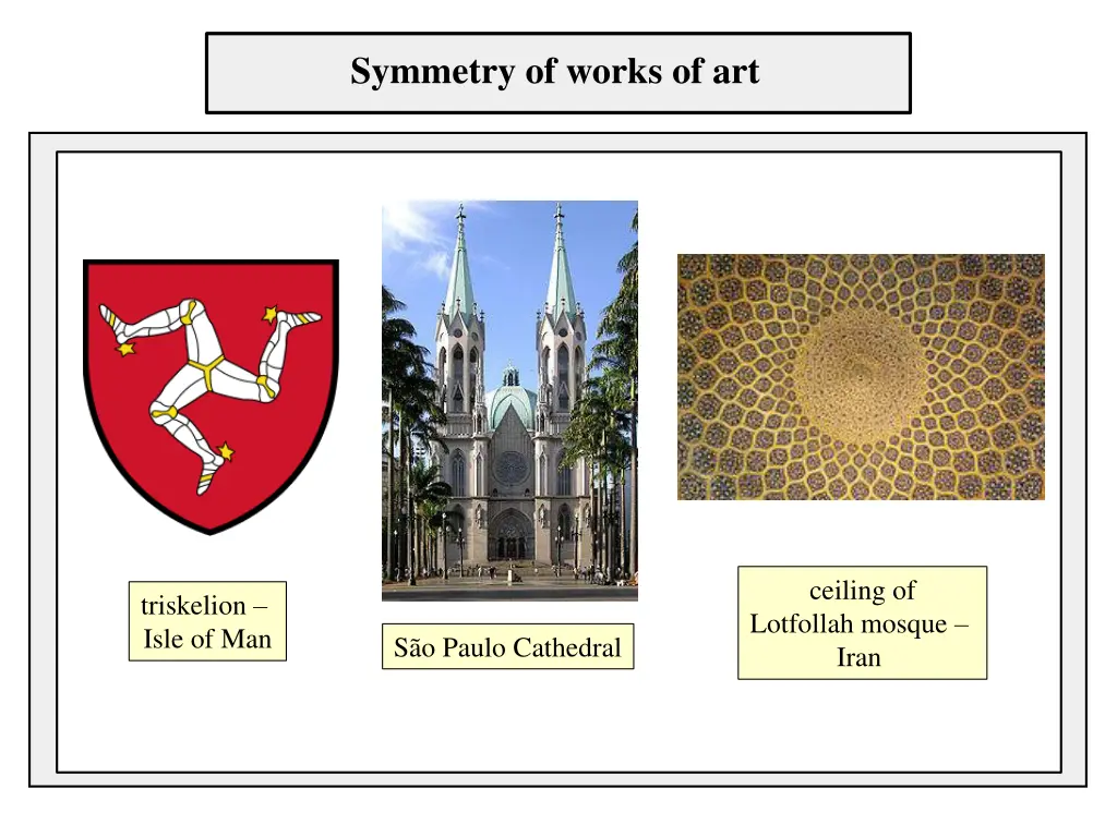 symmetry of works of art