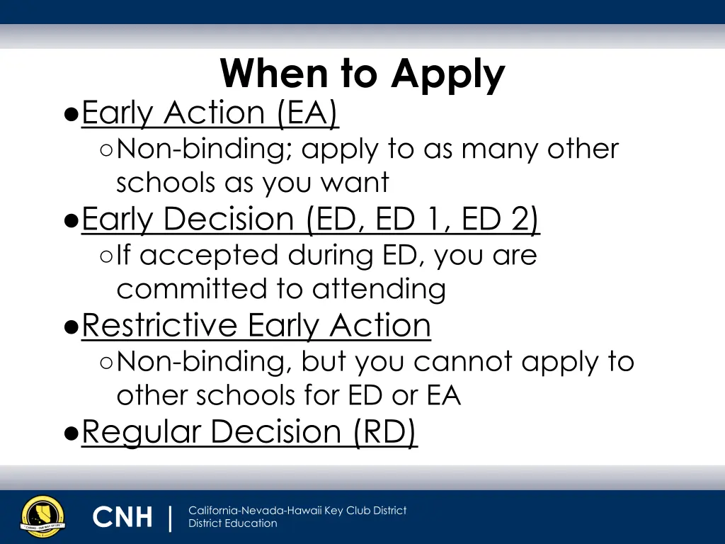 when to apply