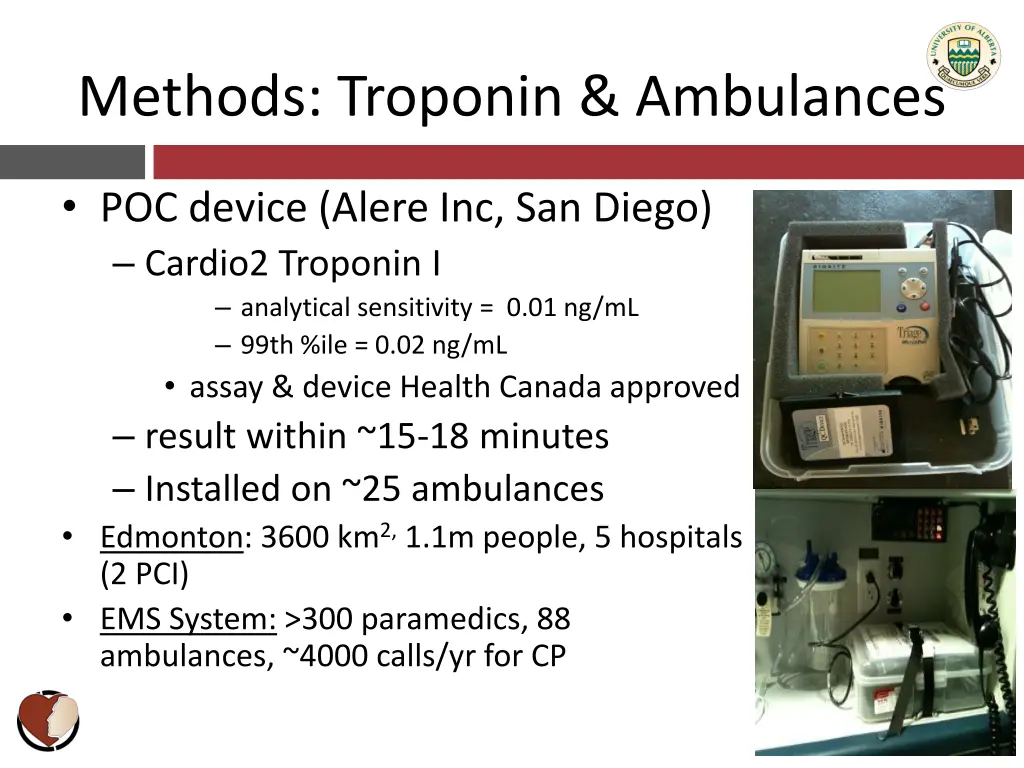 methods troponin ambulances