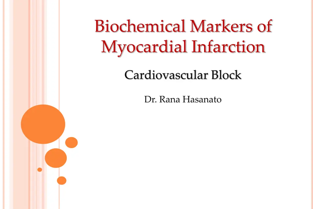 biochemical markers of myocardial infarction