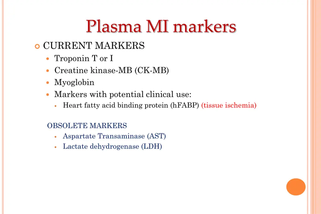 plasma mi markers