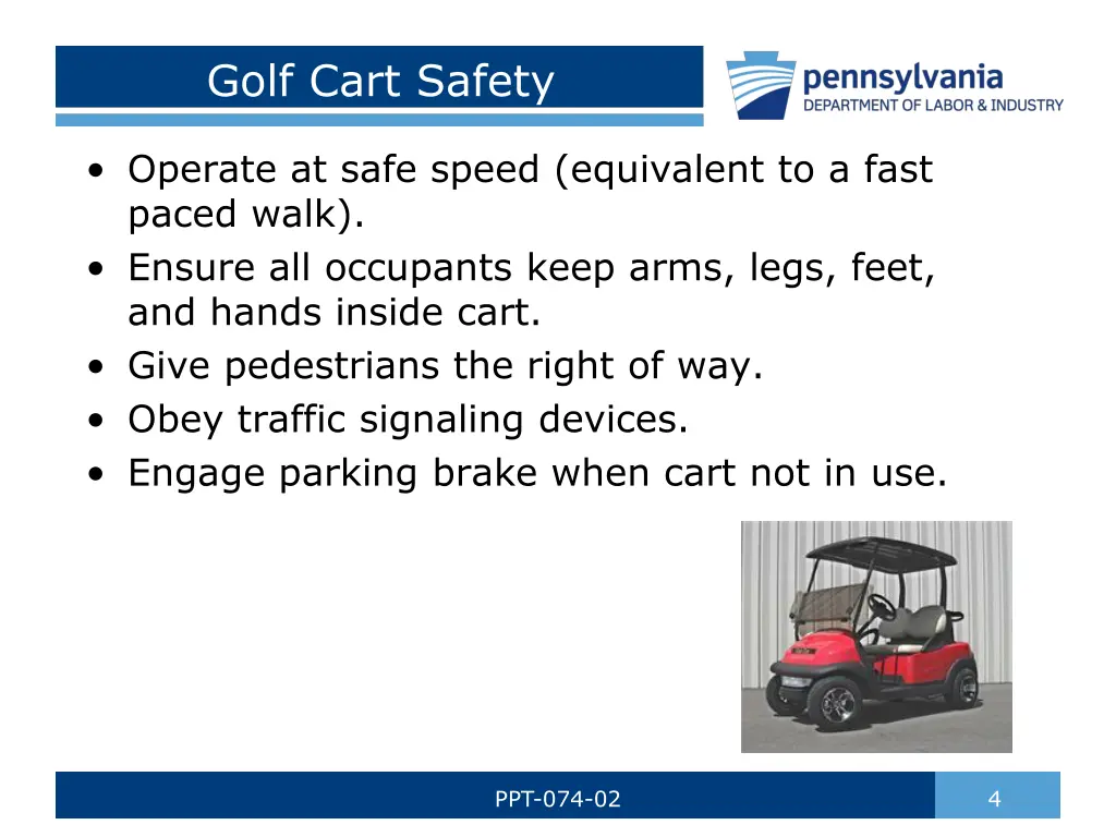 golf cart safety