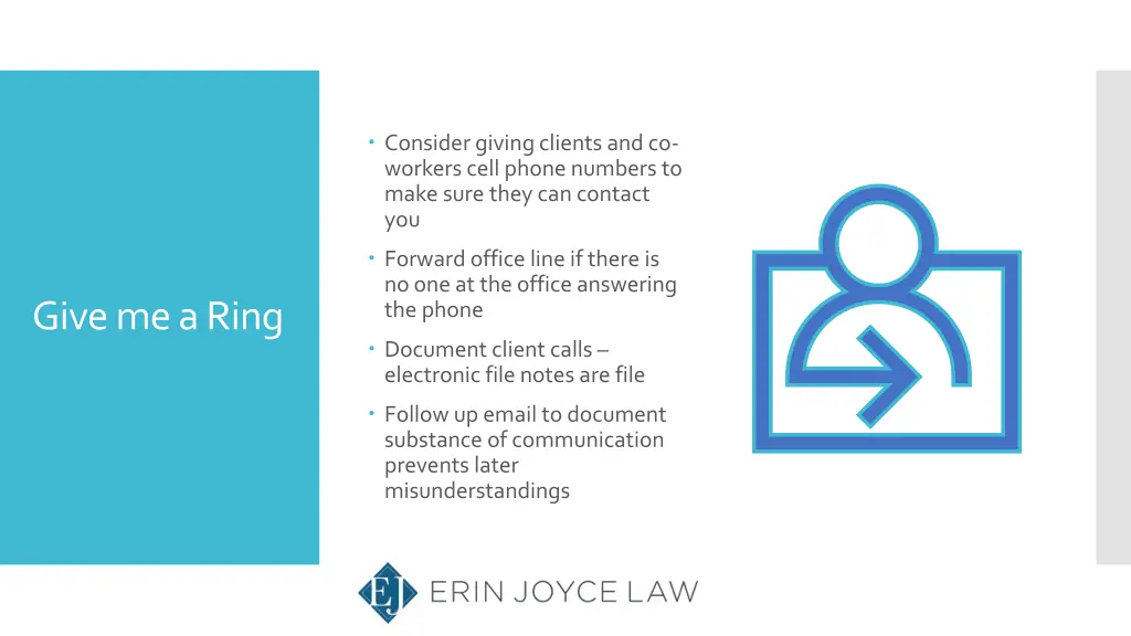 consider giving clients and co workers cell phone