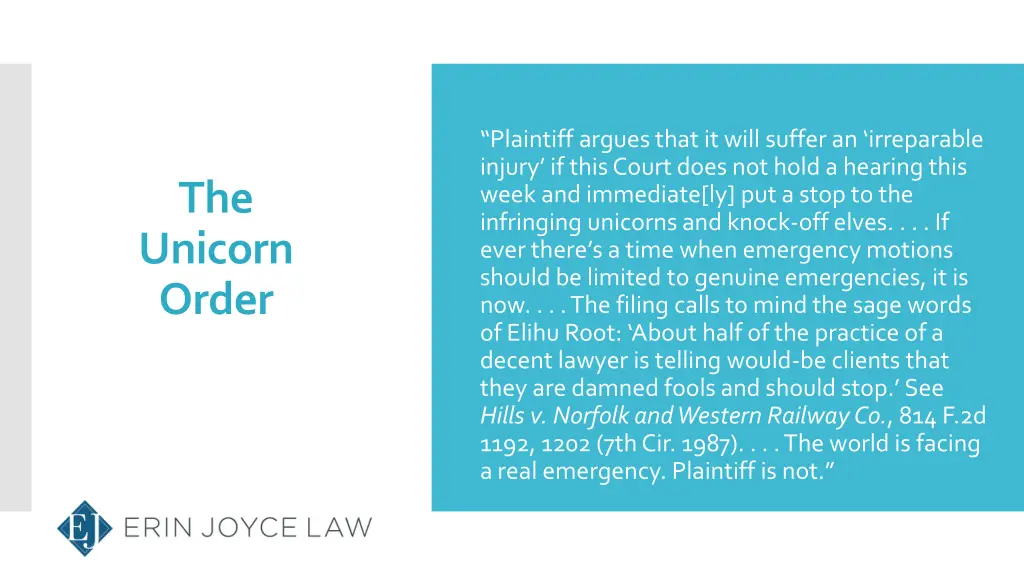 plaintiff argues that it will suffer