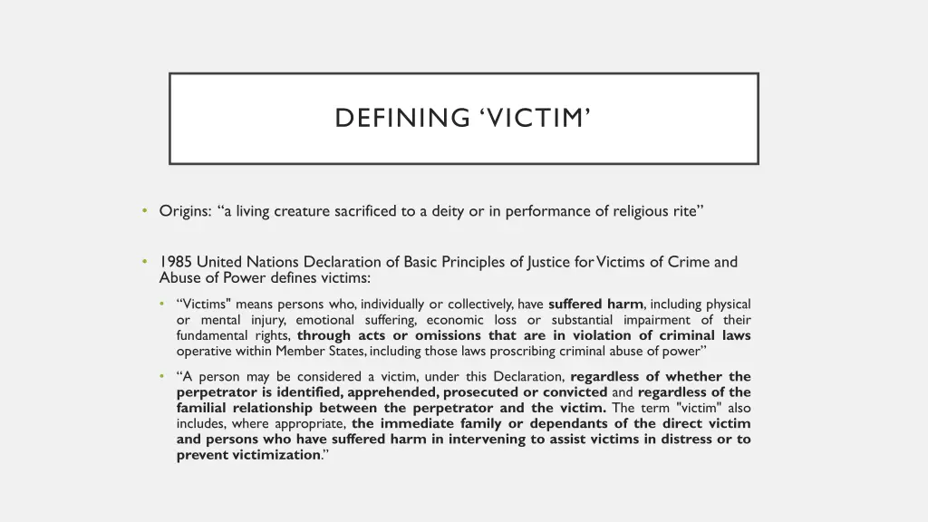 defining victim