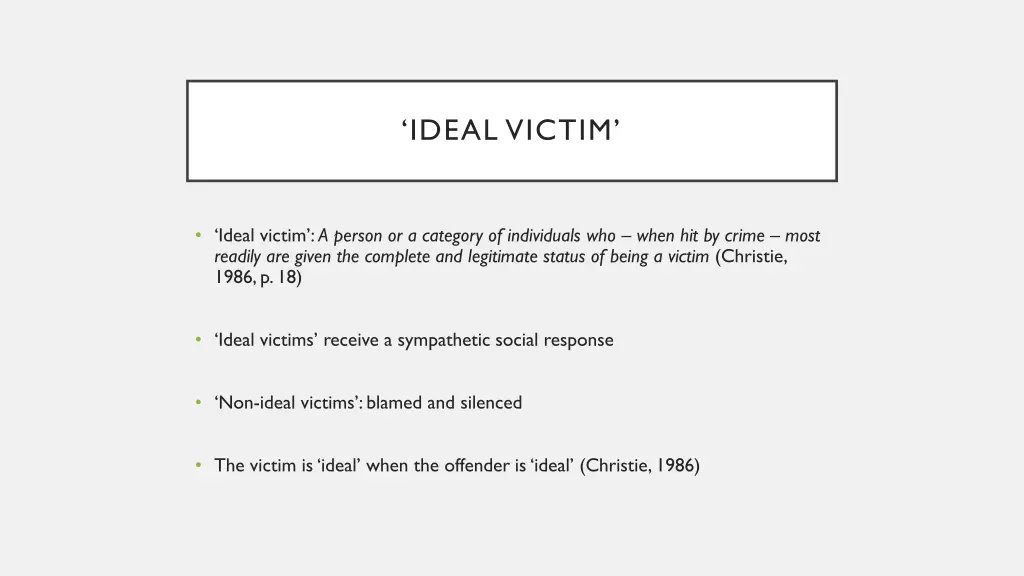 ideal victim