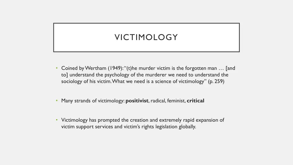 victimology