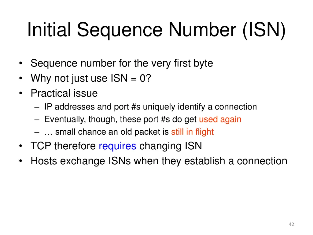 initial sequence number isn