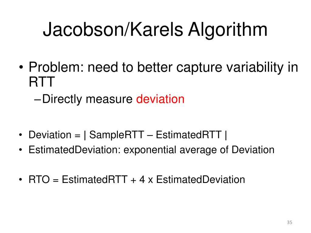jacobson karels algorithm