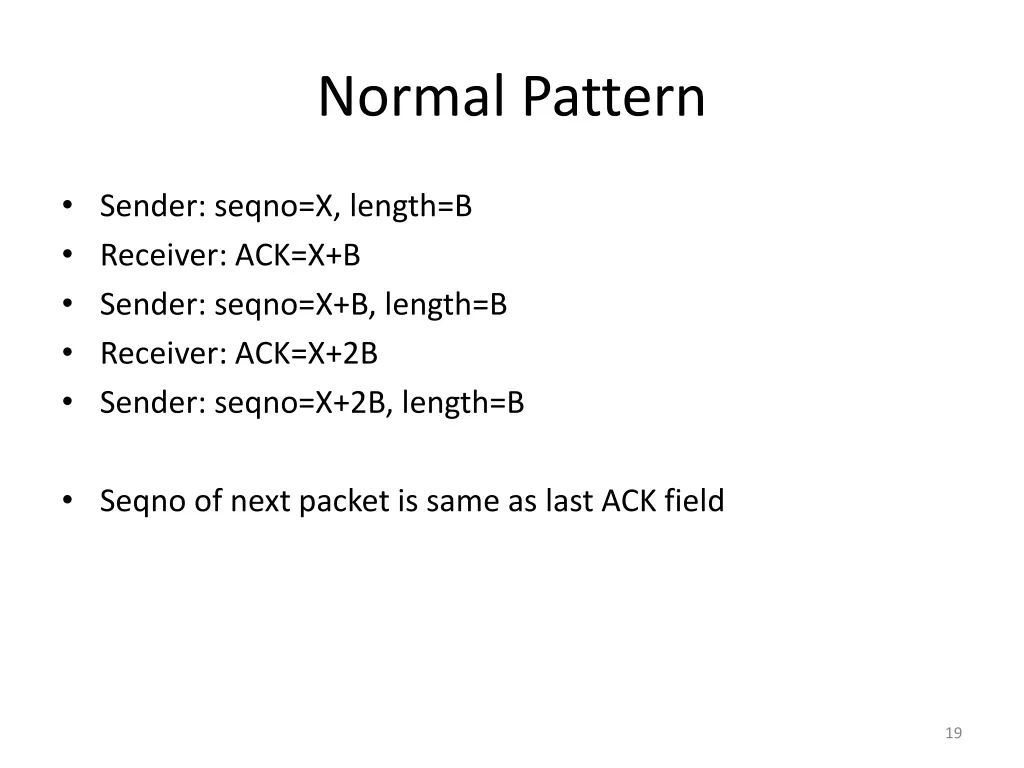 normal pattern